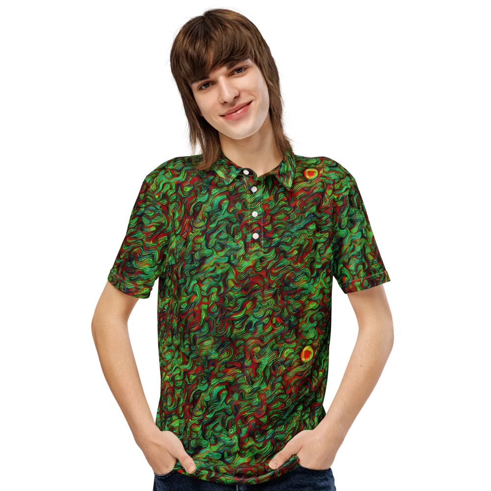 Viridian Fever on Men's Slim Fit Polo Shirt — Front