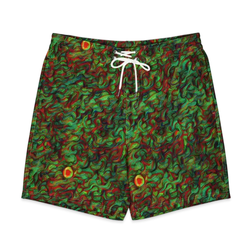Viridian Fever on a Men's Board Shorts