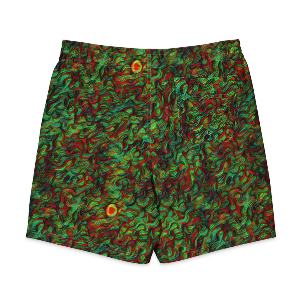 Viridian Fever on Men's Board Shorts — Back