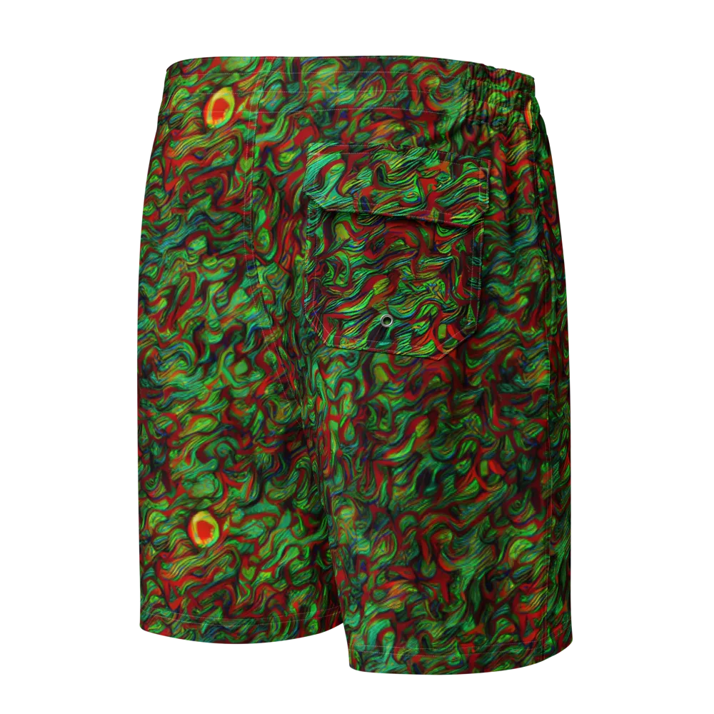 Viridian Fever on Men's Board Shorts — Back