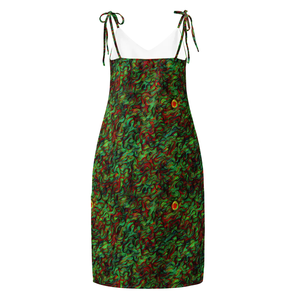 Viridian Fever on Slip Dress — Back