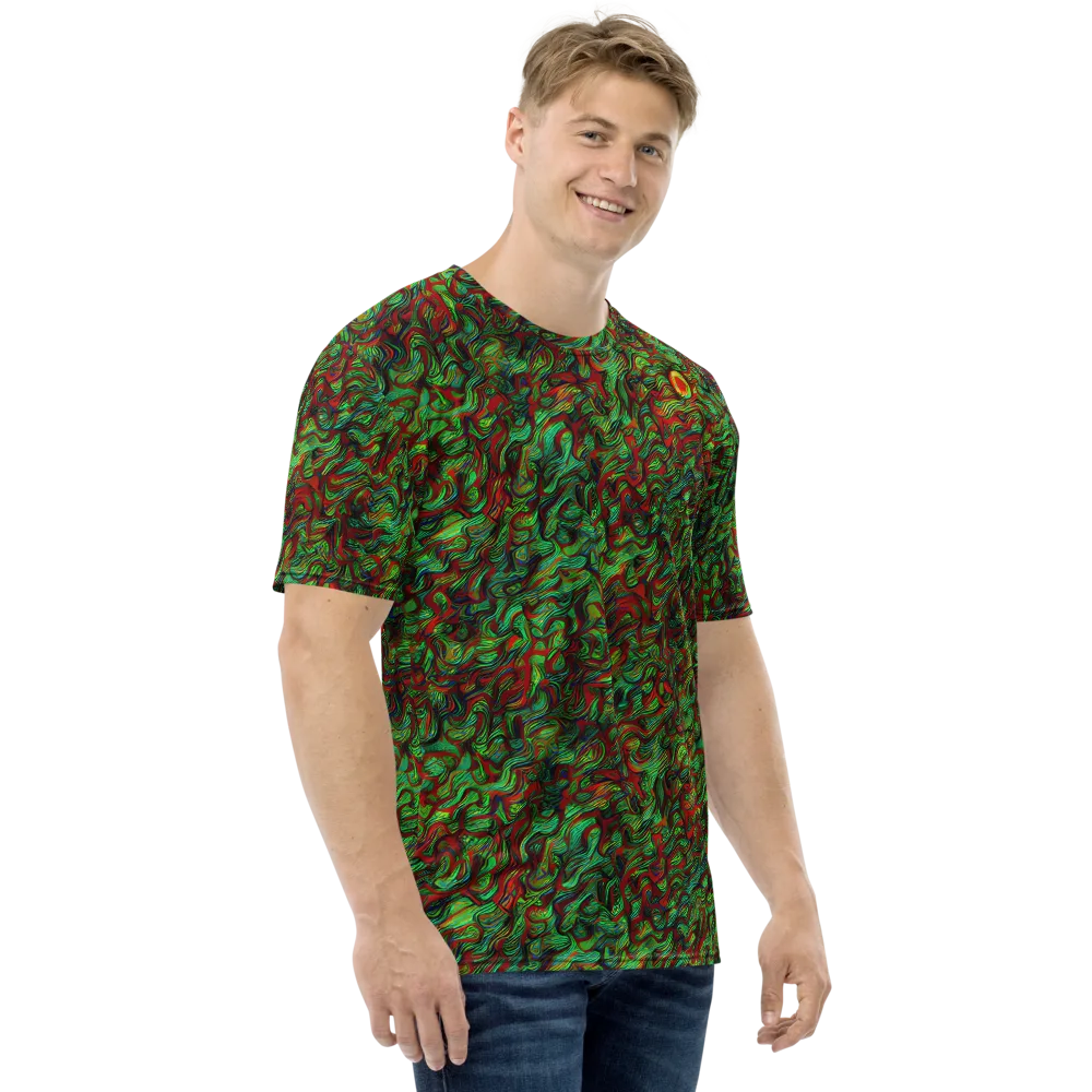 Viridian Fever on Men's Crew Neck T-Shirt — Right