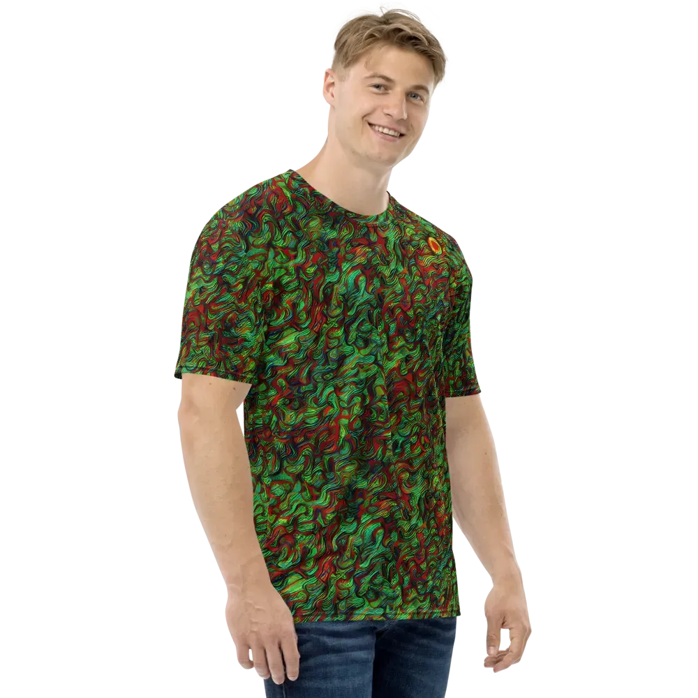 Viridian Fever on Men's Crew Neck T-Shirt — Right