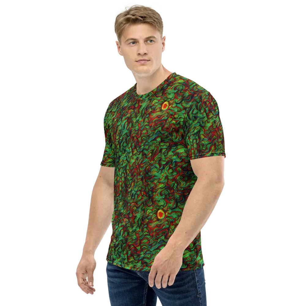 Viridian Fever on Men's Crew Neck T-Shirt — Left