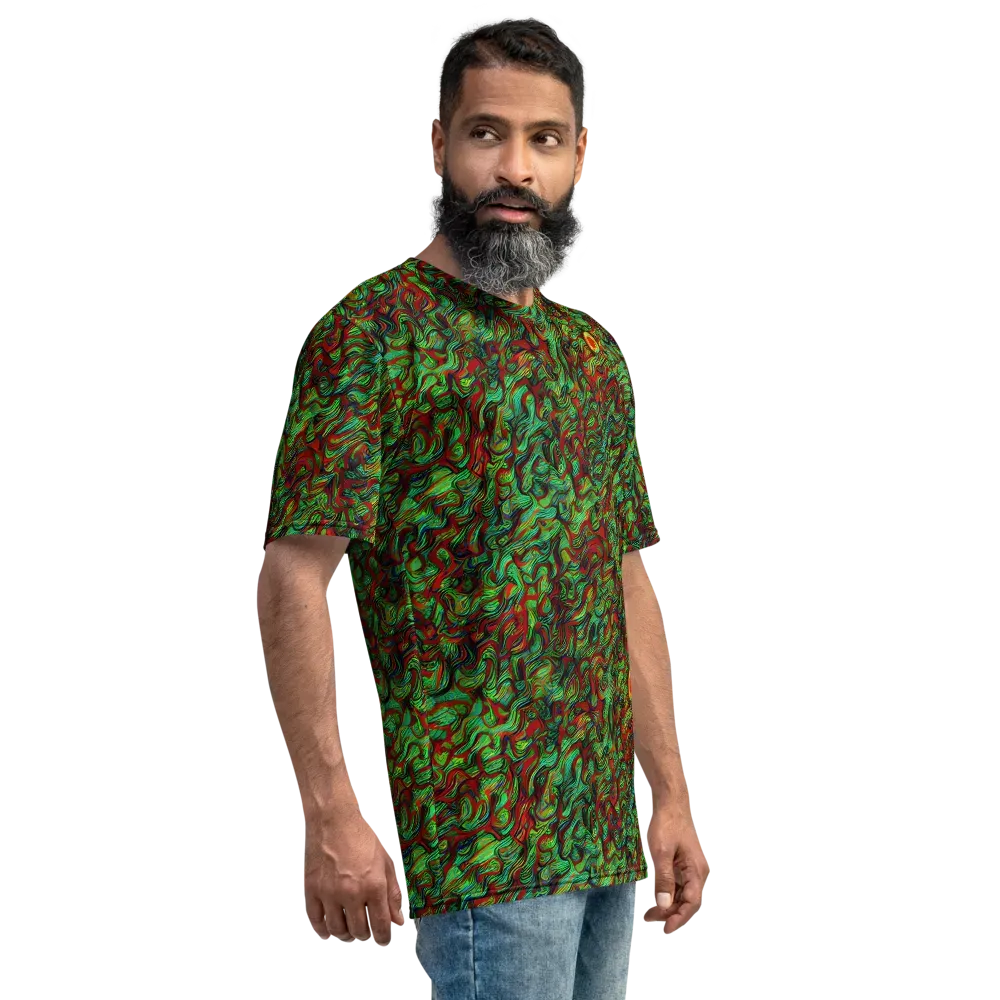 Viridian Fever on Men's Crew Neck T-Shirt — Right