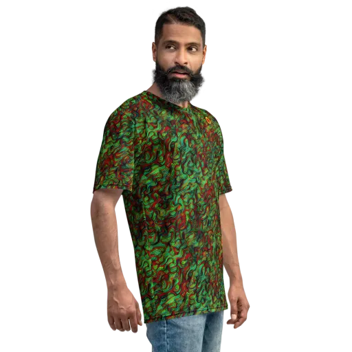 Viridian Fever on a Men's Crew Neck T-Shirt