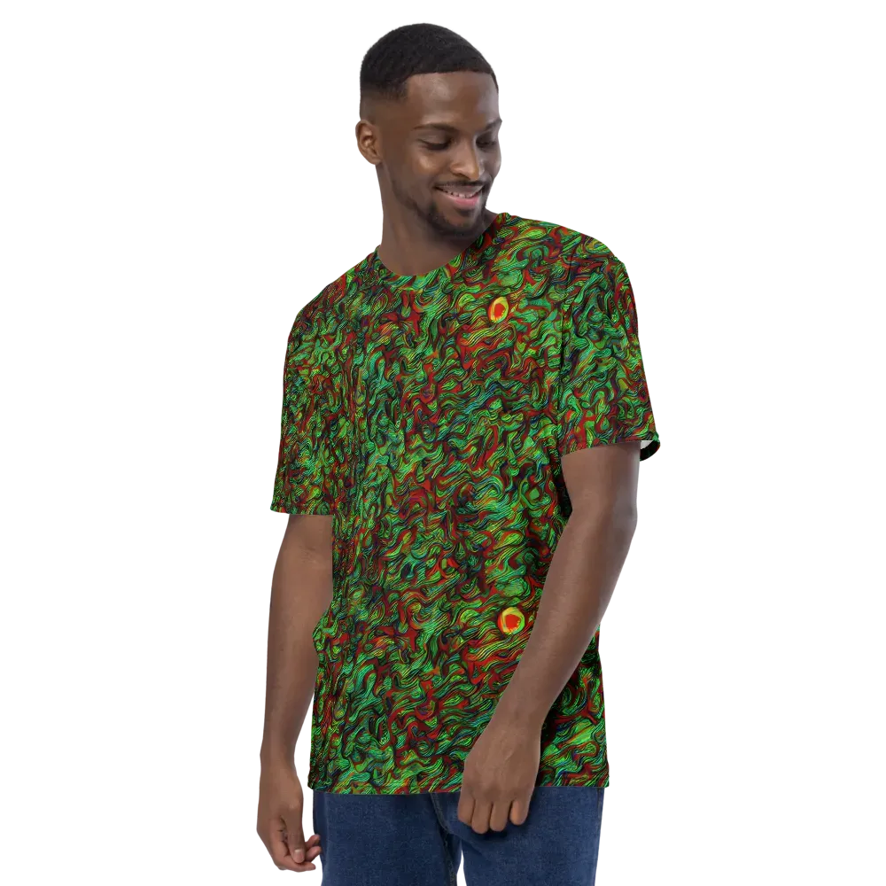 Viridian Fever on Men's Crew Neck T-Shirt — Left