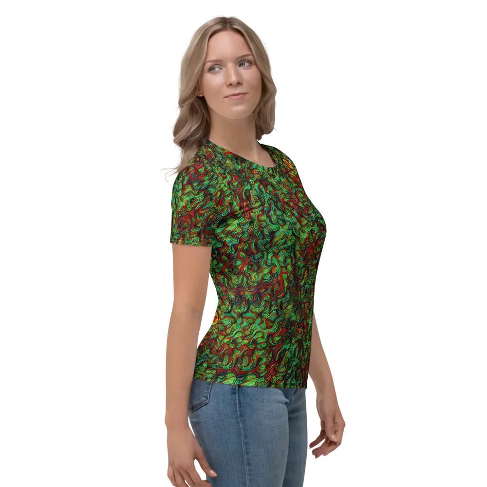 Viridian Fever on Women's Crew Neck T-Shirt — Right