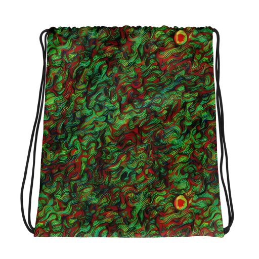 Viridian Fever on a Drawstring Bag