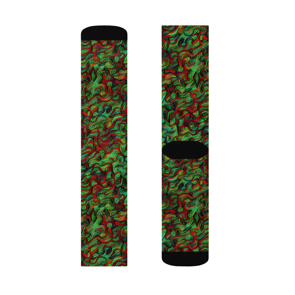 Viridian Fever on Socks — Left Sock