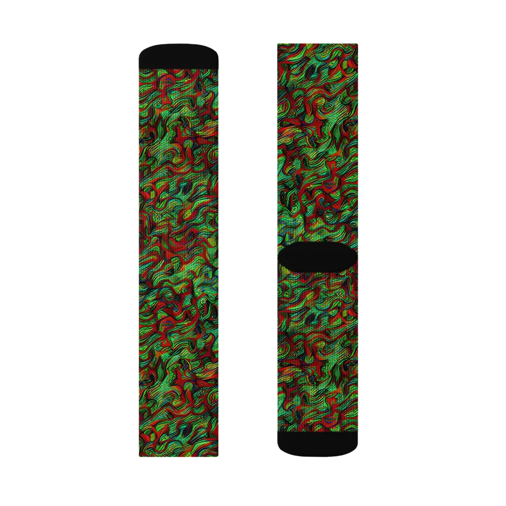 Viridian Fever on Socks — Right Sock