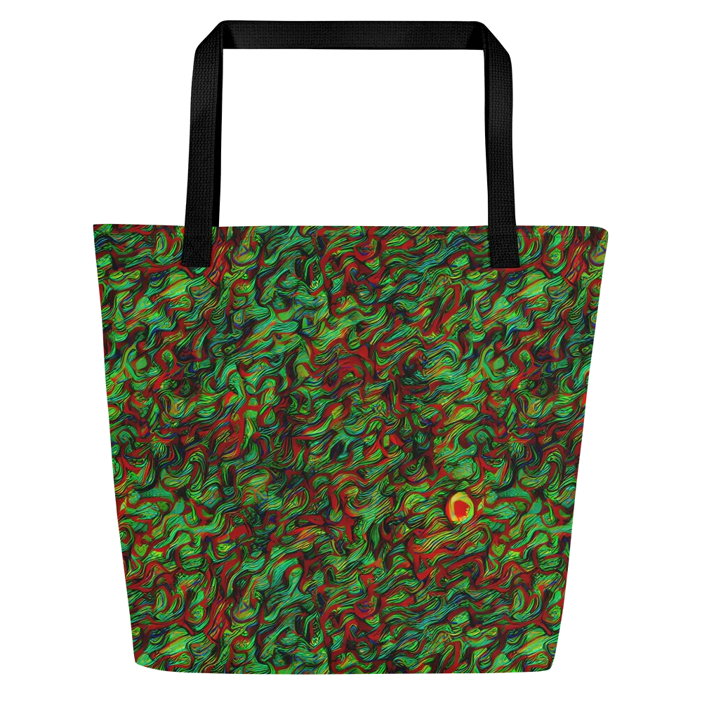 Viridian Fever on Large Tote Bag W/ Pocket — Front