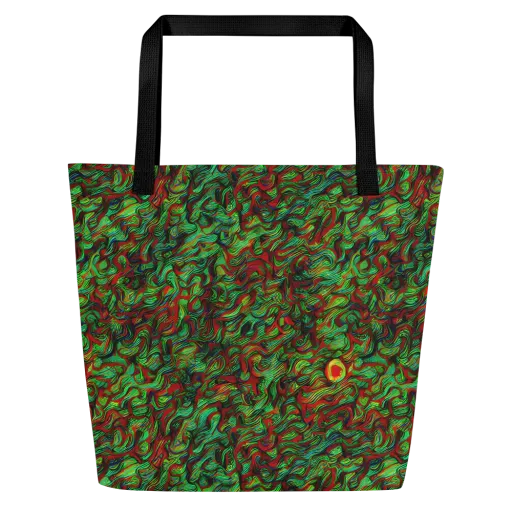 Viridian Fever on a Large Tote Bag W/ Pocket