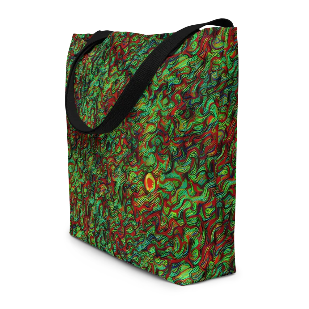 Viridian Fever on Large Tote Bag W/ Pocket — Front