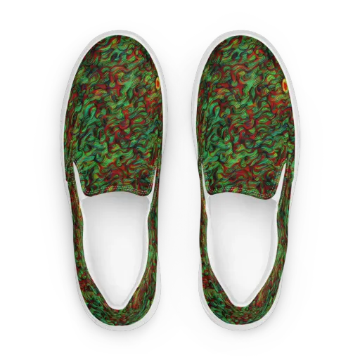 Viridian Fever on a Women's Slip-On Canvas Shoes