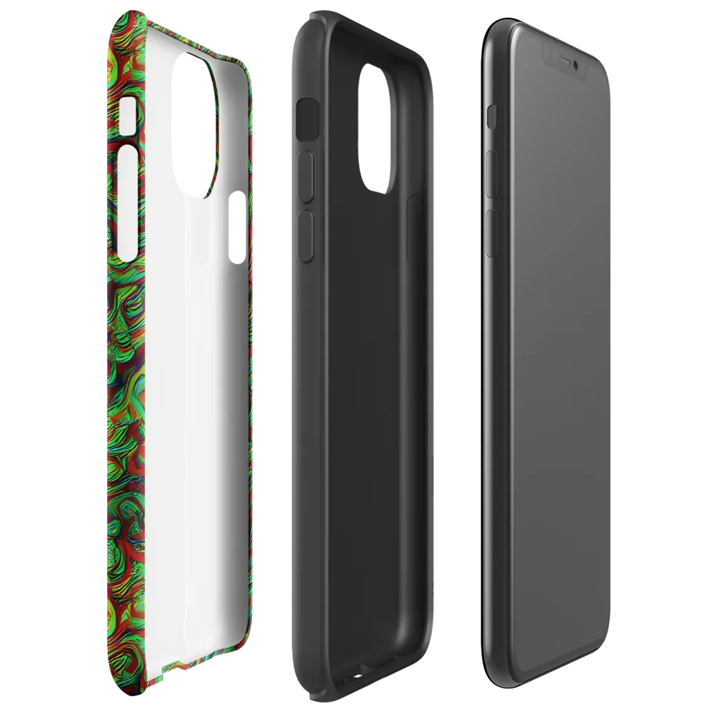 Viridian Fever on Tough Case for iPhone® — Right