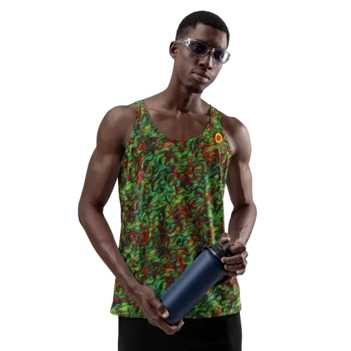 Viridian Fever on a Men's Tank Top