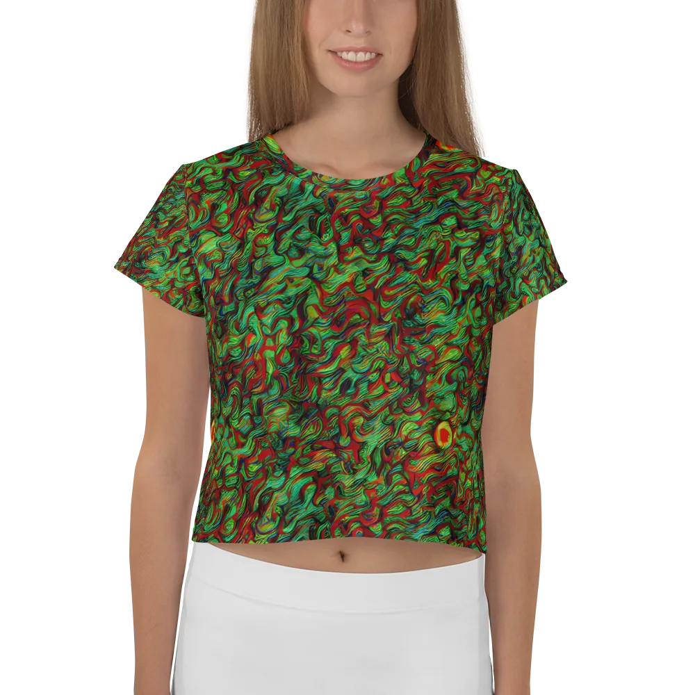 Viridian Fever on Crop Tee — Front