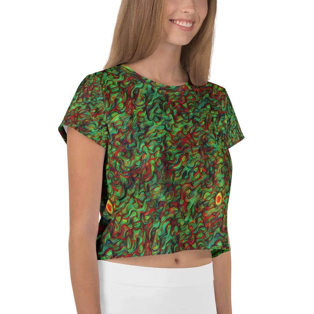 Viridian Fever on Crop Tee — Right