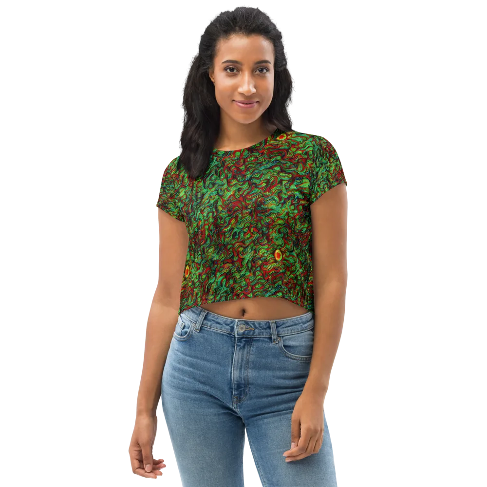Viridian Fever on Crop Tee — Front