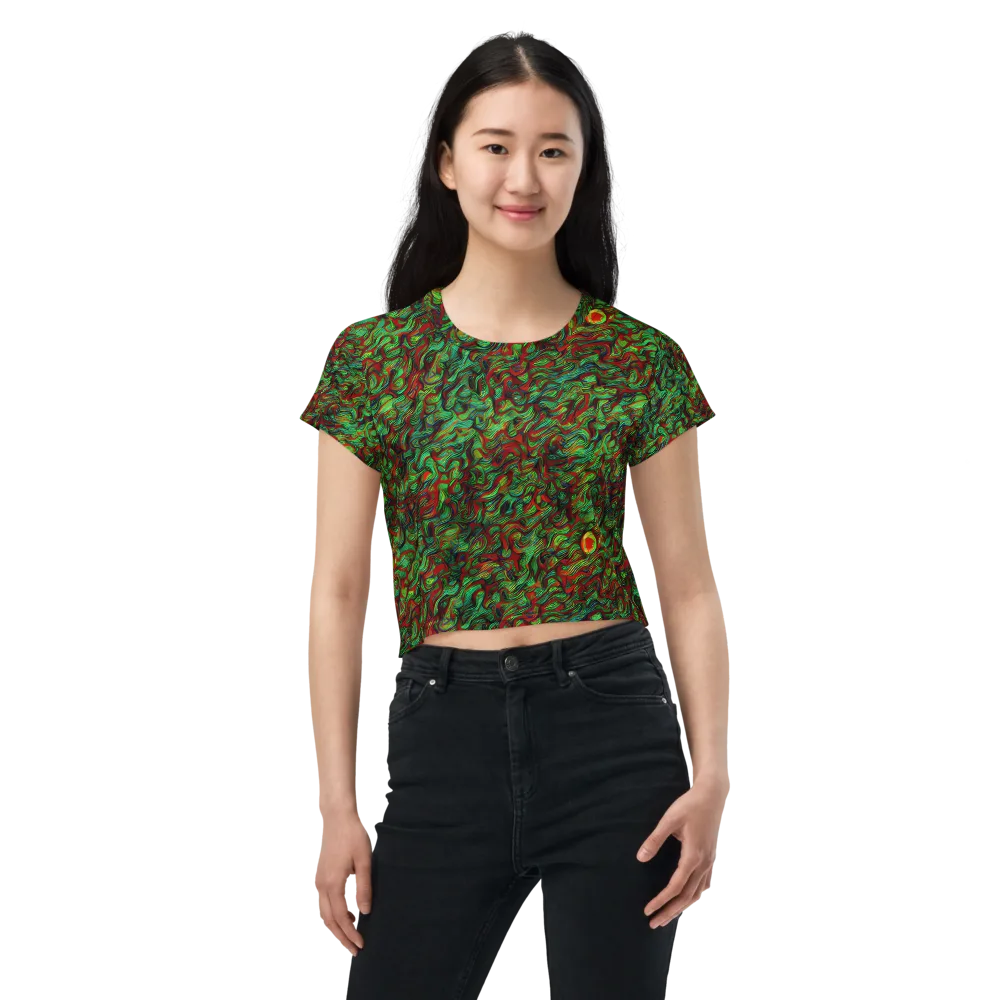 Viridian Fever on Crop Tee — Front