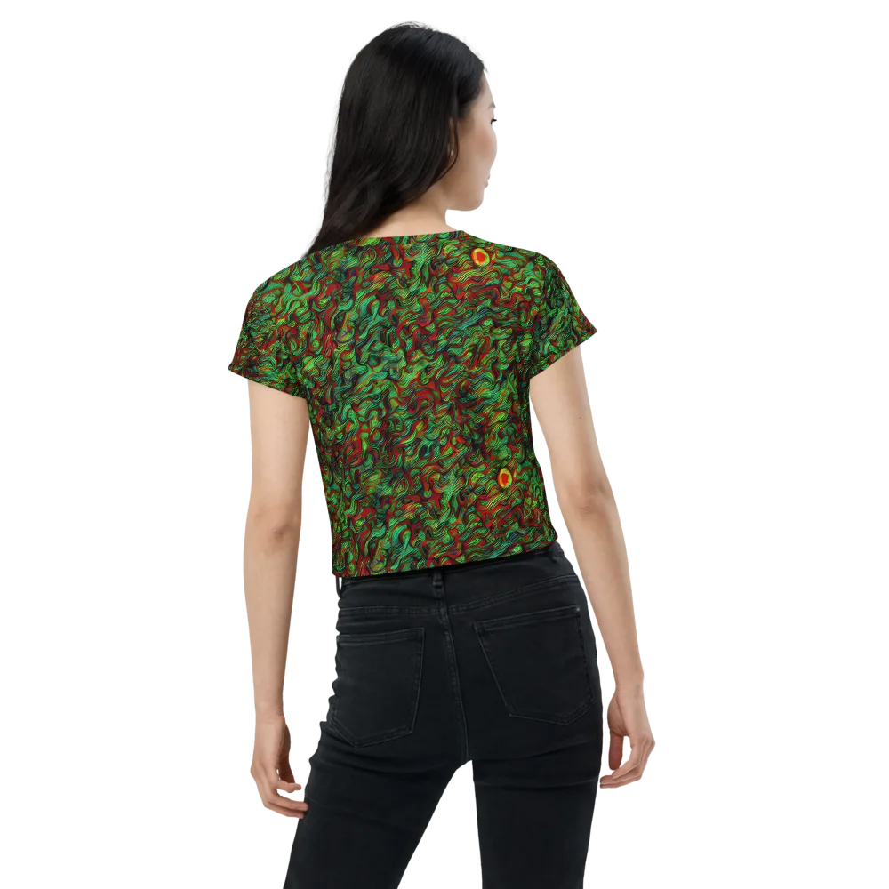Viridian Fever on Crop Tee — Back