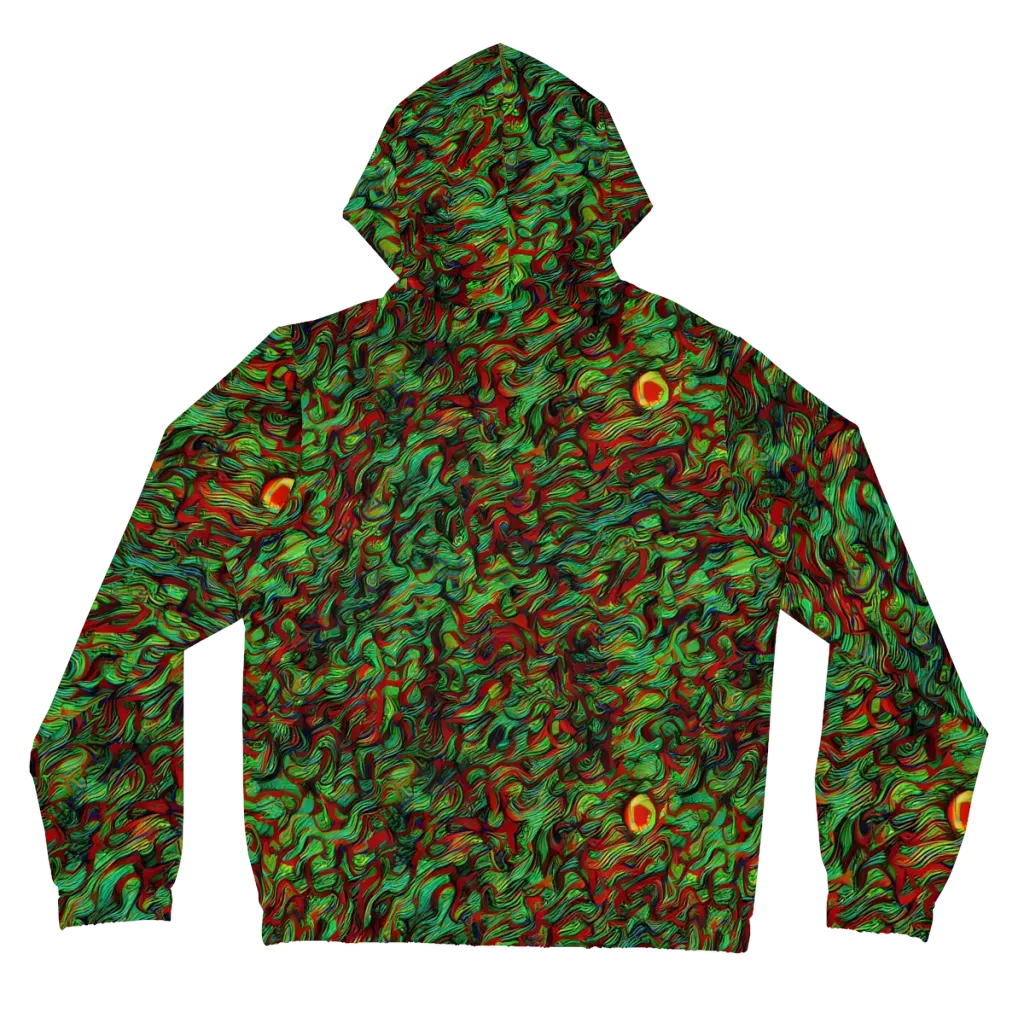Viridian Fever on Women's Full-Zip Hoodie — Back