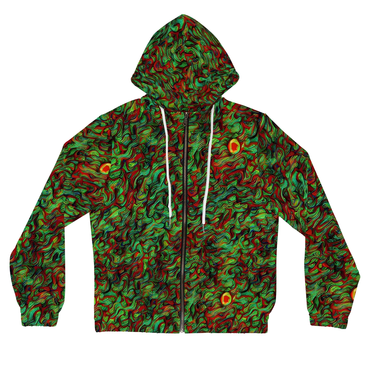 Viridian Fever on Women's Full-Zip Hoodie — Front