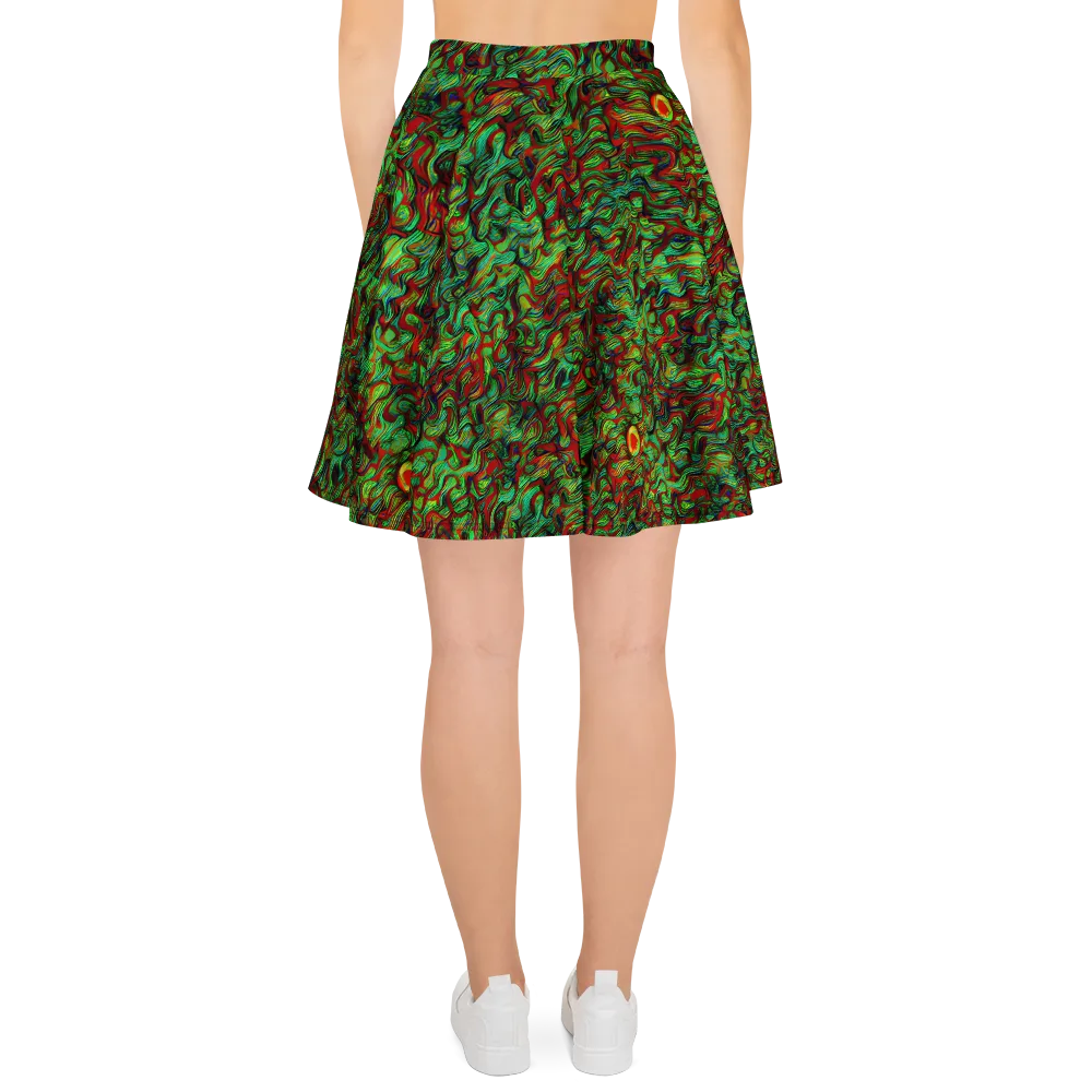 Viridian Fever on Skater Skirt — Back