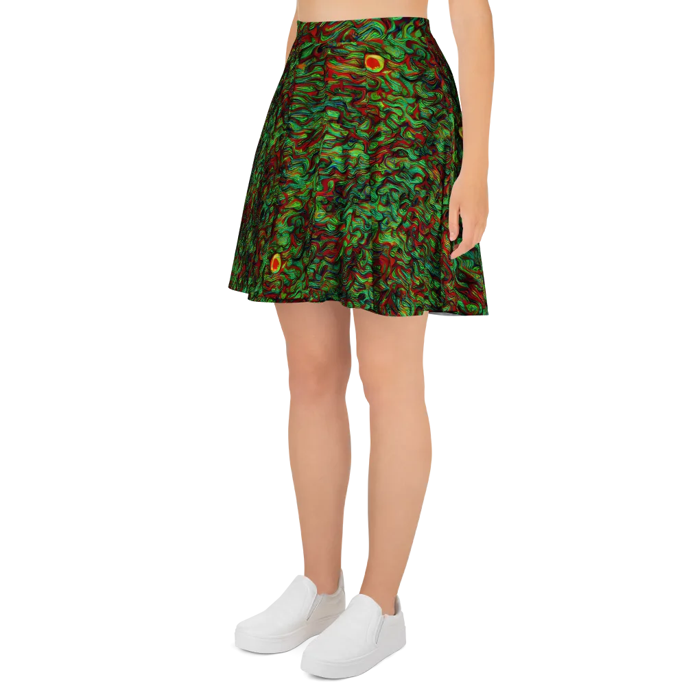 Viridian Fever on Skater Skirt — Left