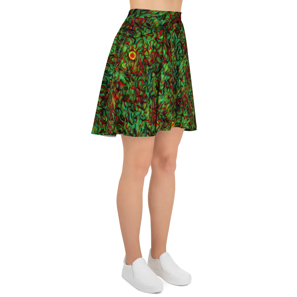 Viridian Fever on Skater Skirt — Right