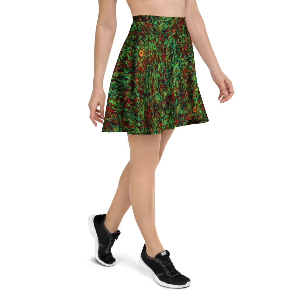 Viridian Fever on Skater Skirt — Right