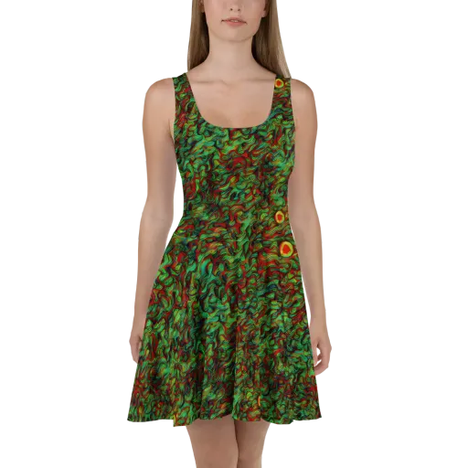 Viridian Fever on a Skater Dress