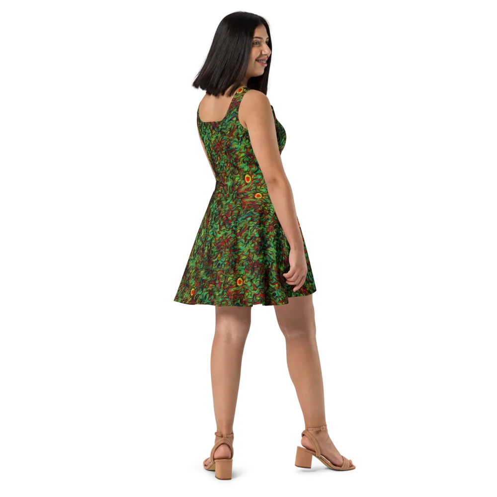 Viridian Fever on Skater Dress — Right