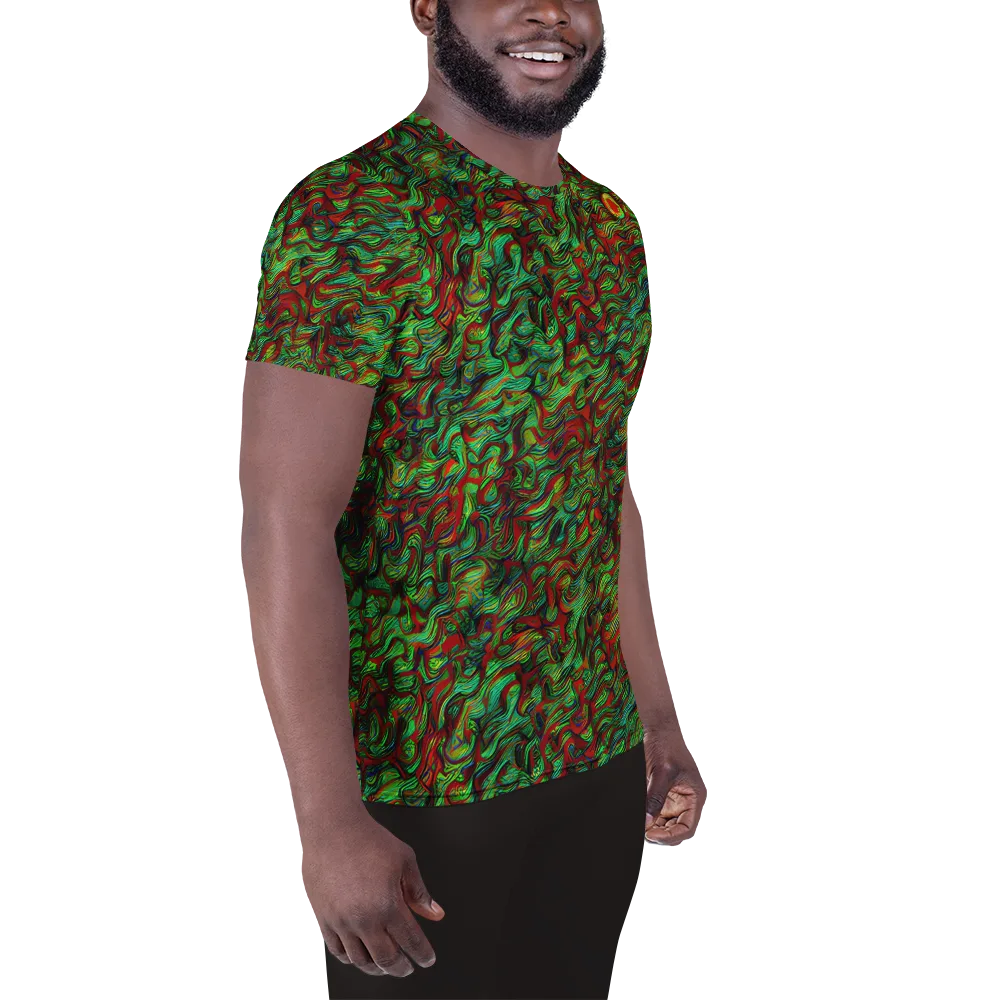 Viridian Fever on Men's Athletic T-Shirt — Right