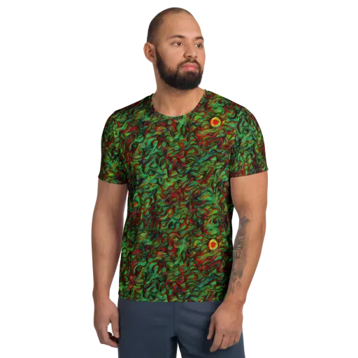 Viridian Fever on a Men's Athletic T-Shirt