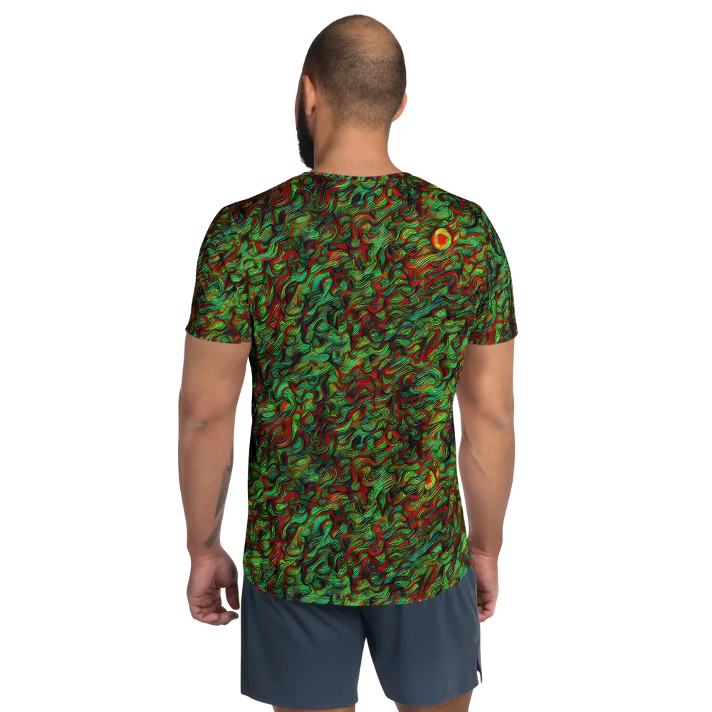 Viridian Fever on Men's Athletic T-Shirt — Back