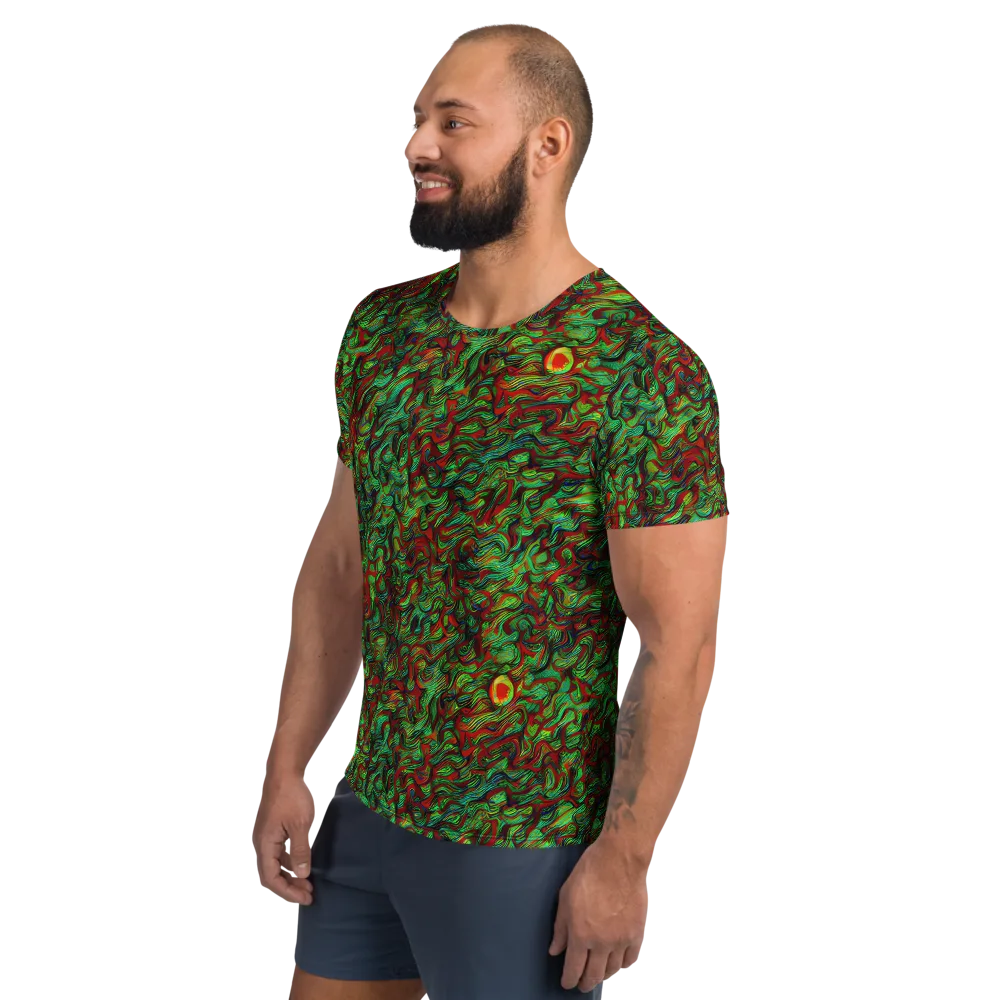 Viridian Fever on Men's Athletic T-Shirt — Left