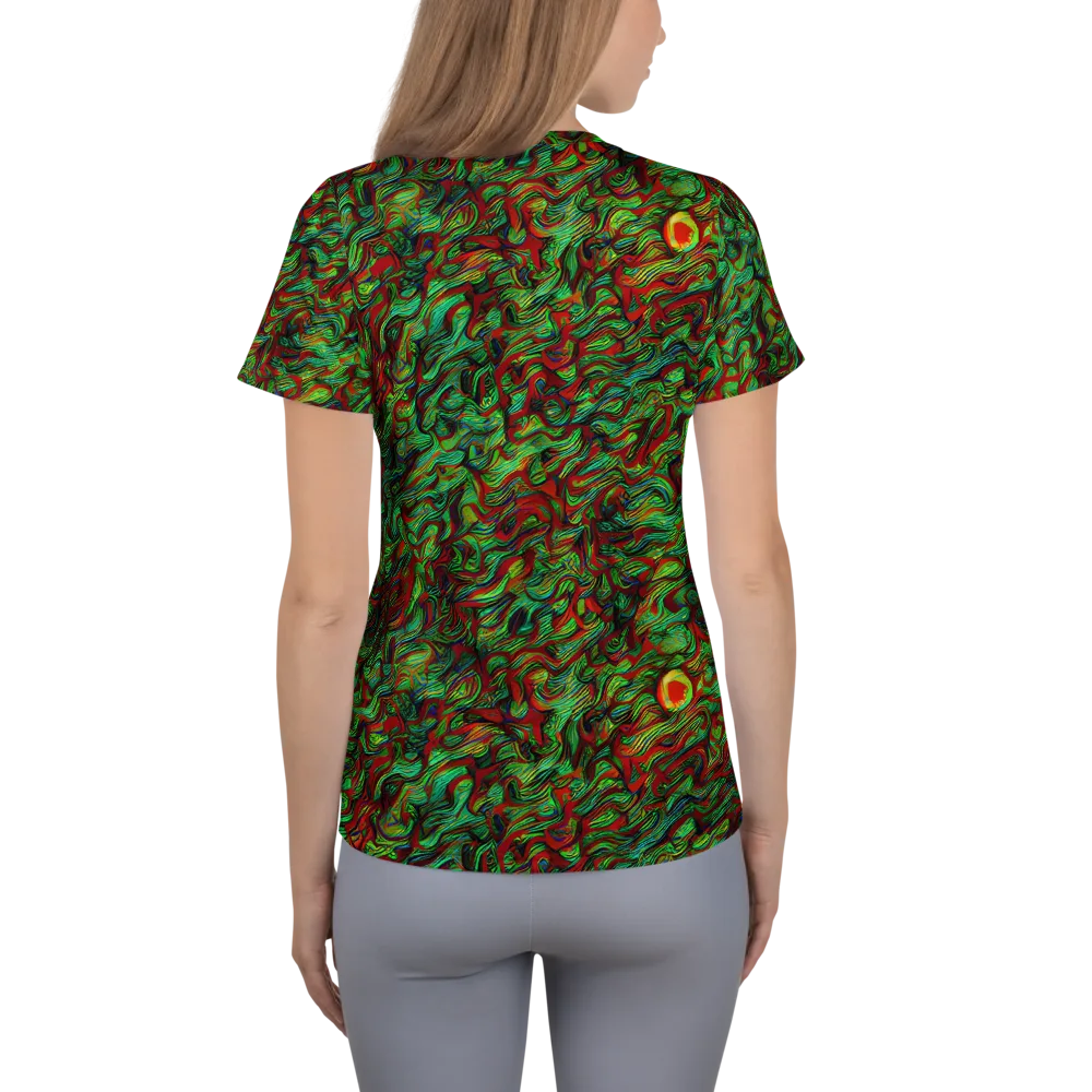 Viridian Fever on Women's Athletic T-Shirt — Back