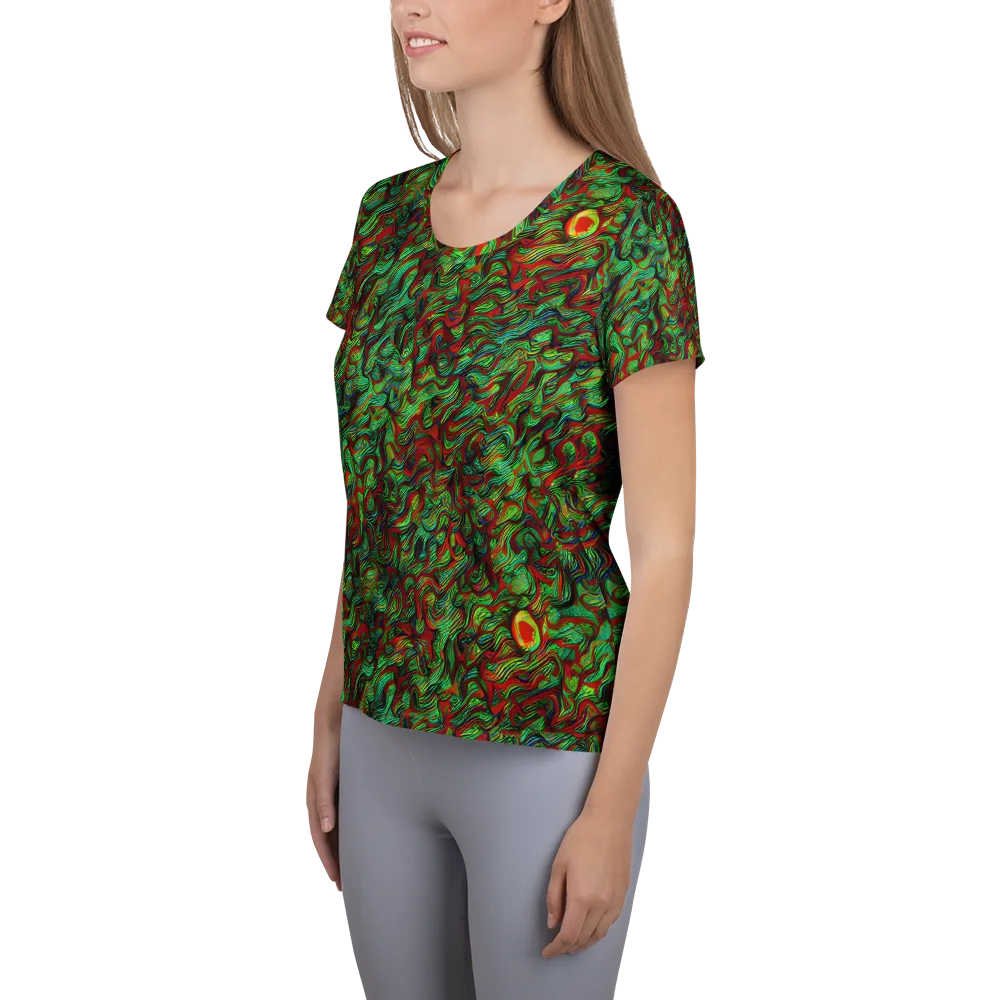Viridian Fever on Women's Athletic T-Shirt — Left