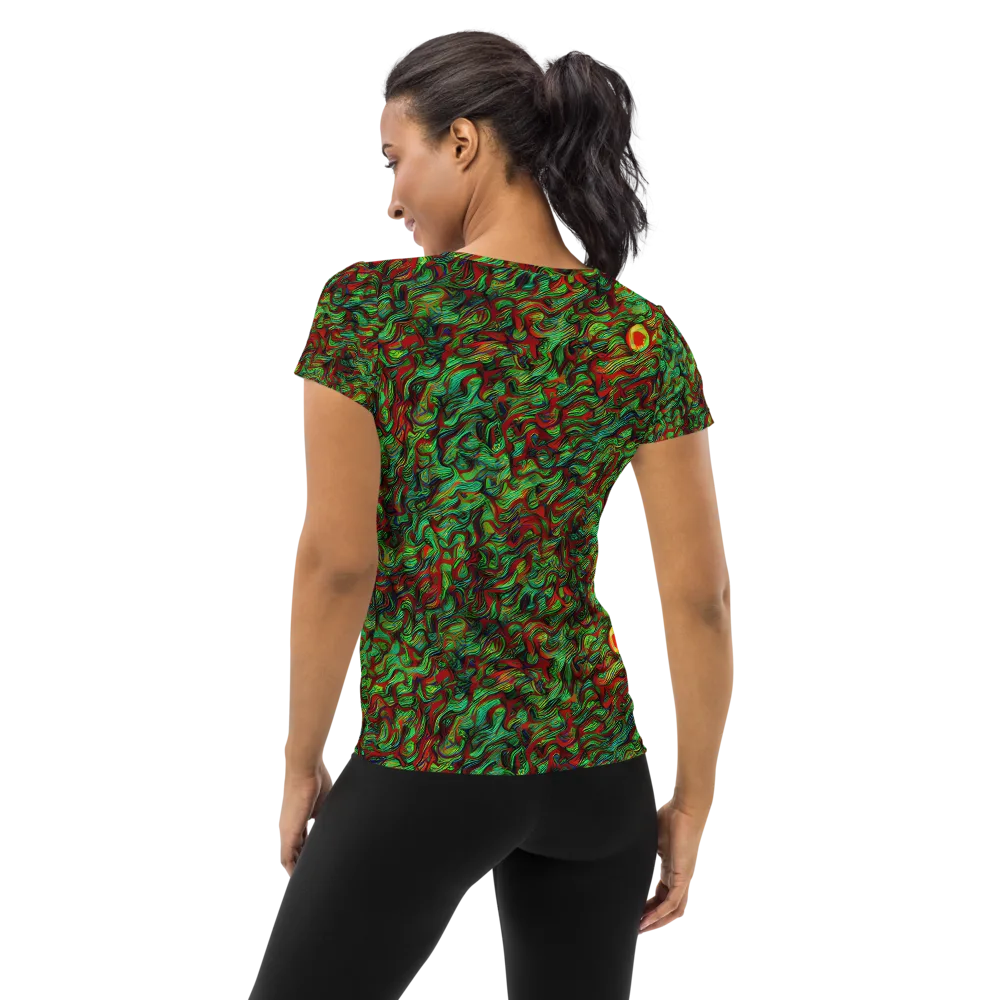 Viridian Fever on Women's Athletic T-Shirt — Back