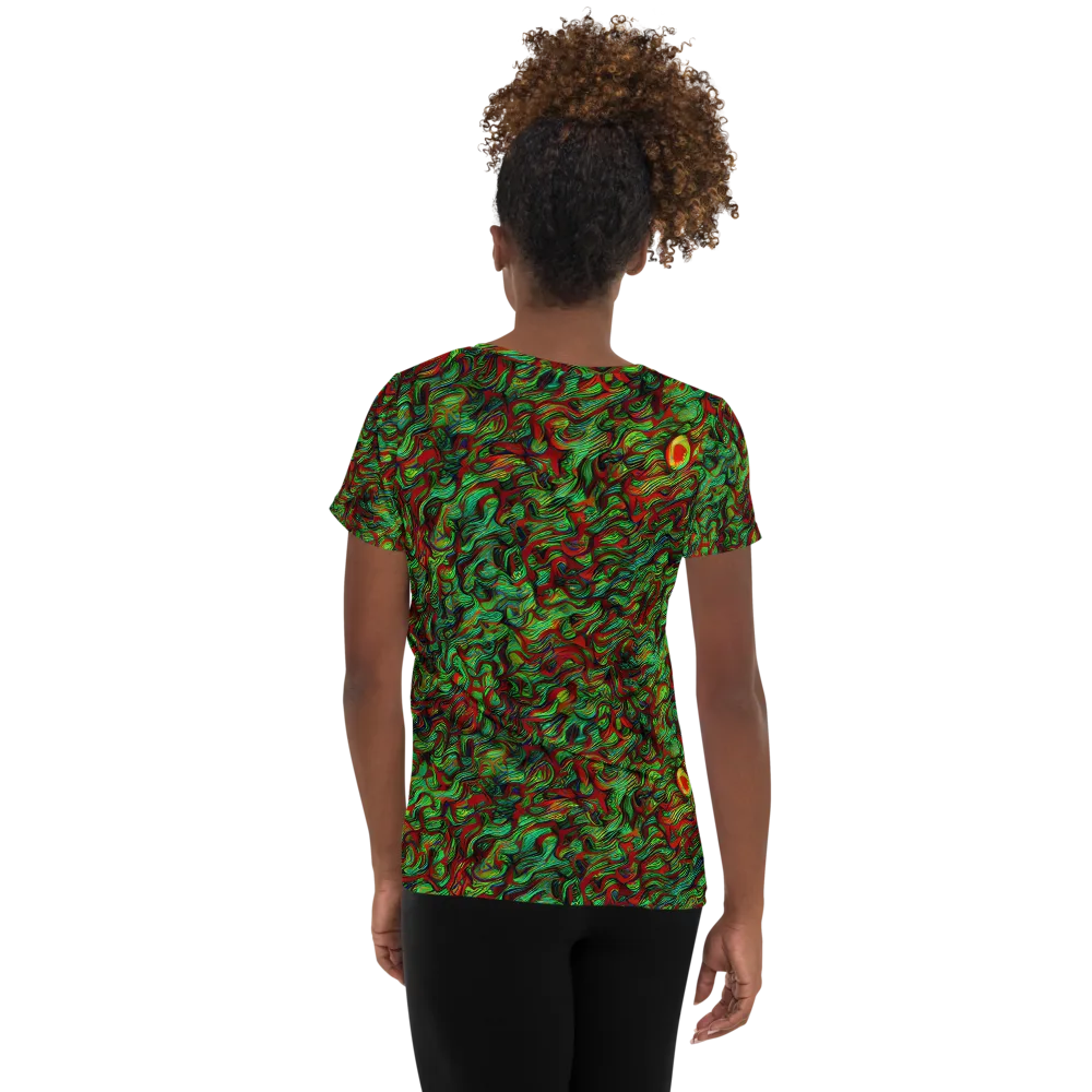 Viridian Fever on Women's Athletic T-Shirt — Back