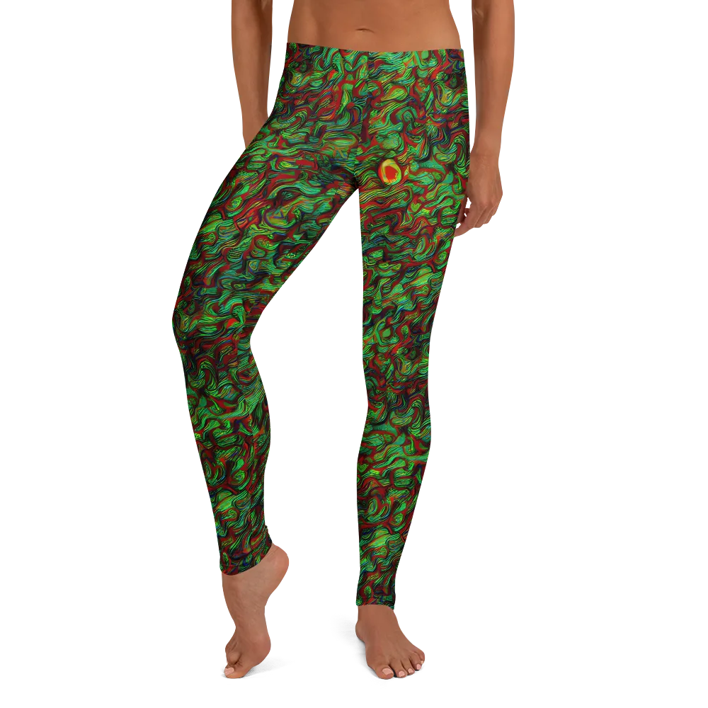 Viridian Fever on Leggings — Front