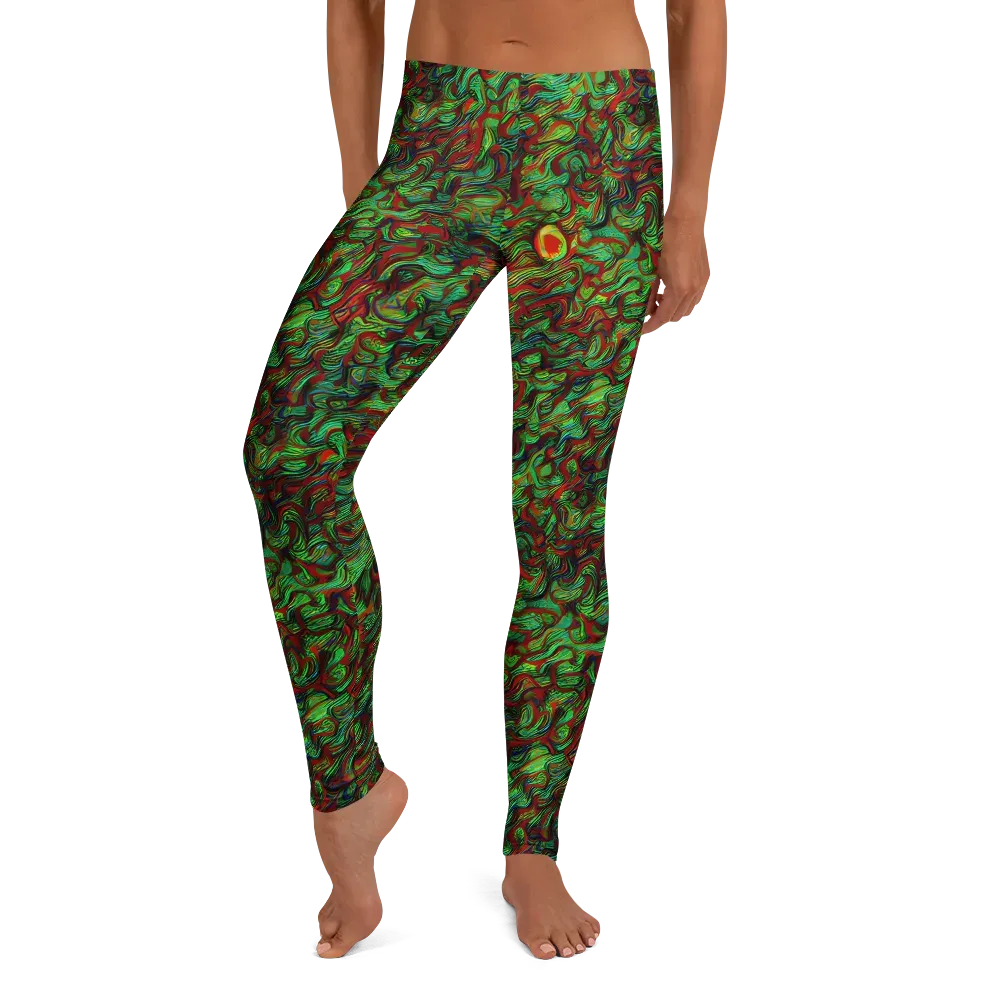 Viridian Fever on Leggings — Front