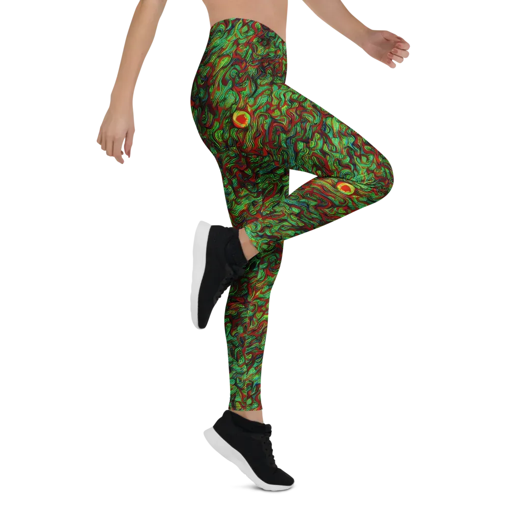 Viridian Fever on Leggings — Right
