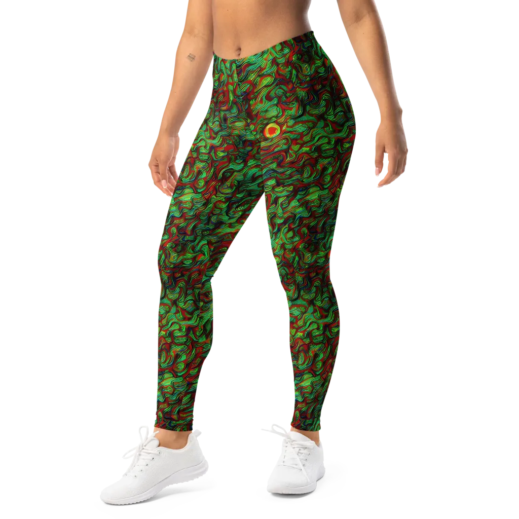 Viridian Fever on Leggings — Left Front