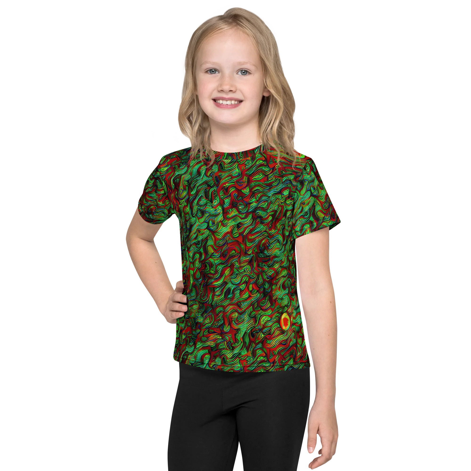 Viridian Fever on Kids Crew Neck T-Shirt — Front