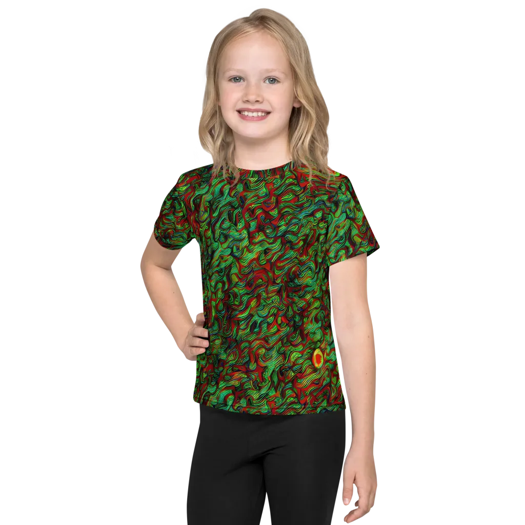 Viridian Fever on Kids Crew Neck T-Shirt — Front