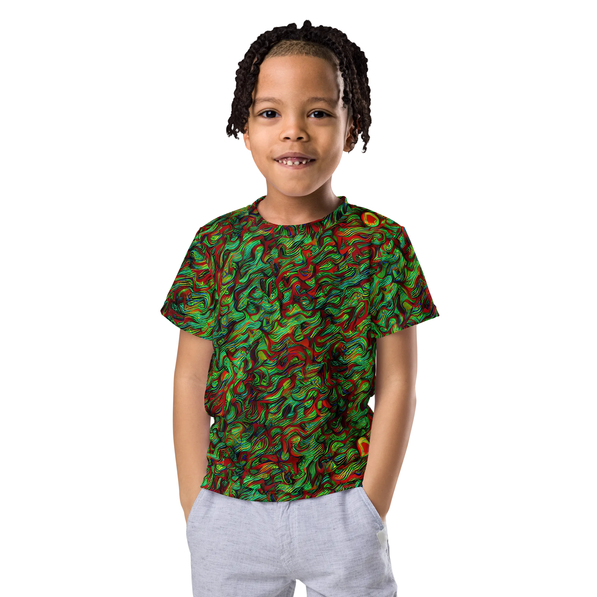 Viridian Fever on Kids Crew Neck T-Shirt — Front