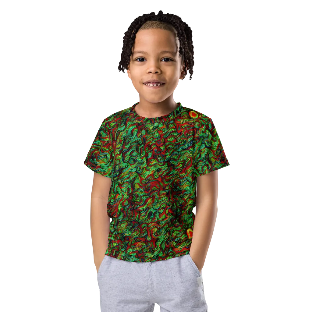 Viridian Fever on Kids Crew Neck T-Shirt — Front